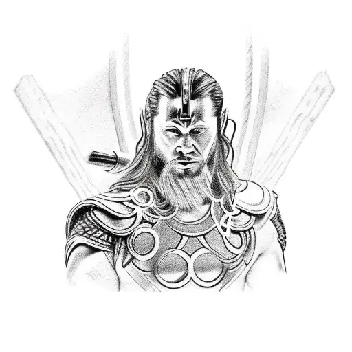 Odín Loki and thor tattoo design idea