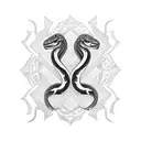 three headed snake tattoo design idea