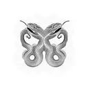 three headed snake tattoo design idea