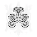 three headed snake tattoo design idea