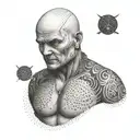 A friendly bald headed man named Brad tattoo design idea