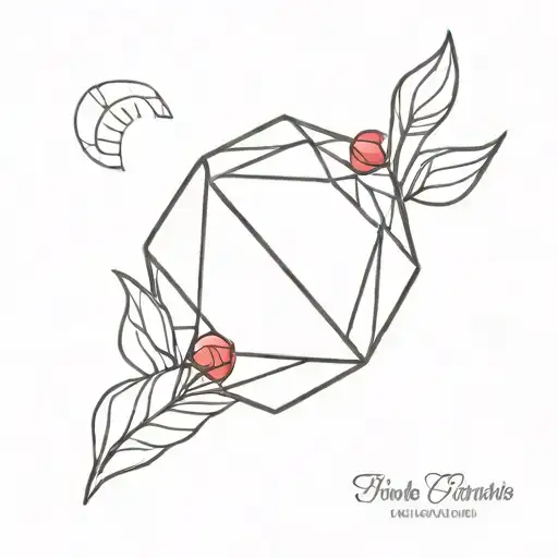 Ruby gemstone tattoo design idea