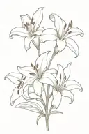 lily flower tattoo design idea
