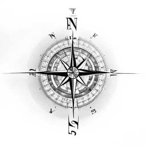 compass, travel, love, thrishul, flying birds tattoo design idea