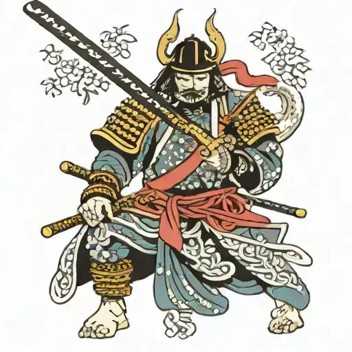 samurai warrior tattoo design idea
