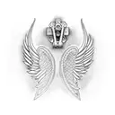 double wings back tattoo design idea