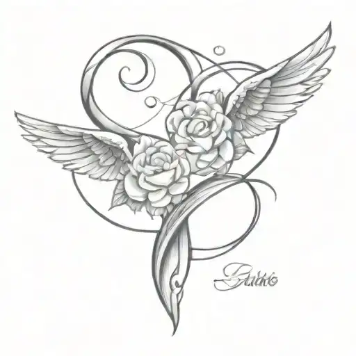 Tattoo for a couple which will be associated with the date 23.05.23 tattoo design idea