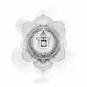 hindu ohm symbol  tattoo design idea