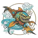 outer banks n roll tattoo design idea