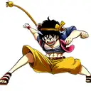 Luffy jojo style tattoo design idea