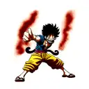 Luffy jojo style tattoo design idea