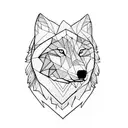 half wolf half bear tattoo design idea