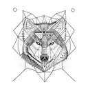 half wolf half bear tattoo design idea