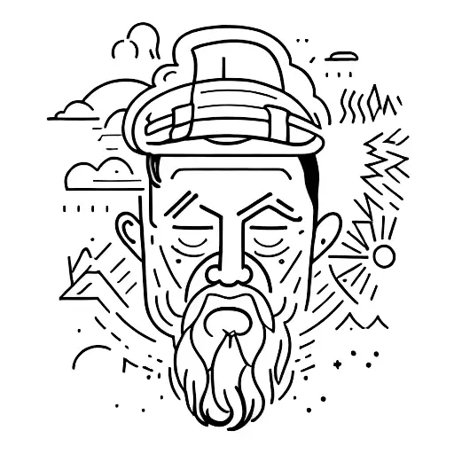 A man who does not find a place for himself in this life tattoo design idea