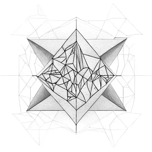 Penrose triangle as the central focal point, surround by a world map in an azimuthal projection.  tattoo design idea