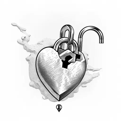 Heart Lock,memorial,tattoo tattoo design idea