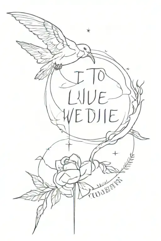 to live we must die tattoo design idea