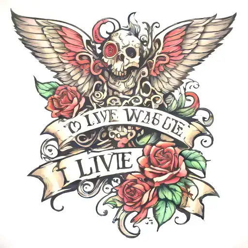 to live we must die tattoo design idea