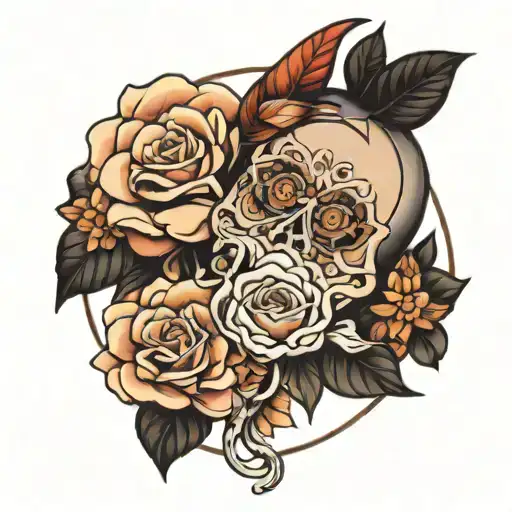 The juxtaposition of being emotionally, soft and mentally strong  tattoo design idea