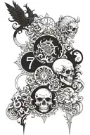 7 deadly sins vs 7 heavenly virtues tattoo design idea