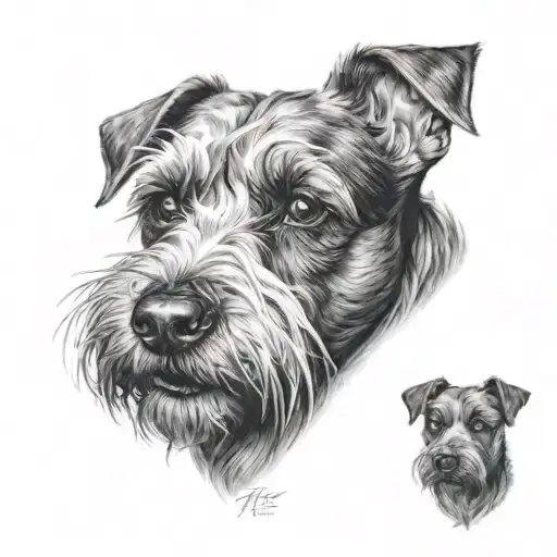 terrier dog tattoo design idea