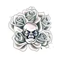 skull rose animal remix tattoo design idea