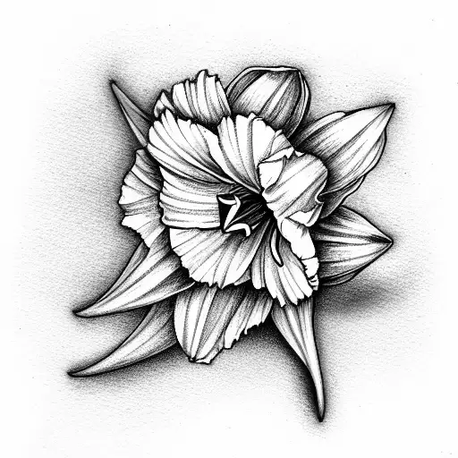 daffodil tattoo design idea