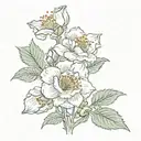 December August September birth flower tattoo design idea
