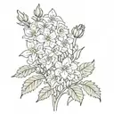 December August September birth flower tattoo design idea