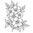 December August September birth flower tattoo design idea