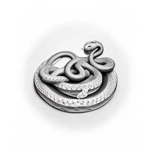 tigger and snake tattoo design idea