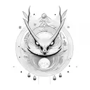 Lune, Soleil tattoo design idea