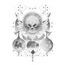 Lune, Soleil tattoo design idea