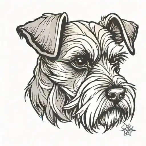miniature schnauzer face tattoo tattoo design idea
