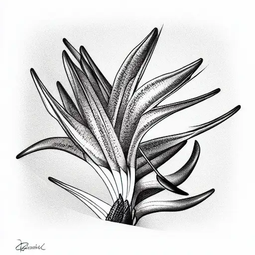 Bird of Paradise tattoo design idea