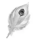 Jasmine peacock feather tattoo design idea