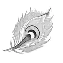 Jasmine peacock feather tattoo design idea