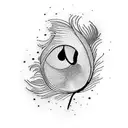 Jasmine peacock feather tattoo design idea