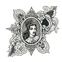 qos queen of spades tattoo design idea
