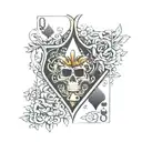 qos queen of spades tattoo design idea