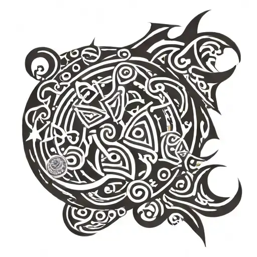 viking tribal design tattoo design idea