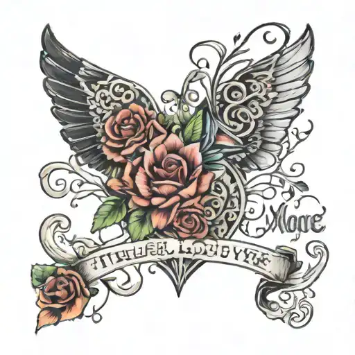 words: TRUE LOVE and words below:  shouldn't be this complicated tattoo design idea