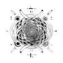 Fibonacci sequence, spirals, golden ratio, vibrant colours, japanese style tattoo design idea