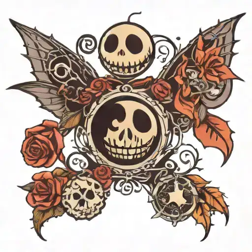 tim burton nightmare before Christmas   tattoo design idea