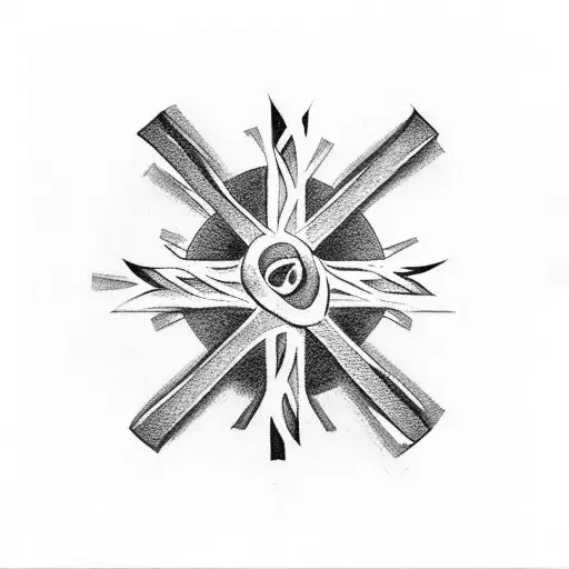 a cross for my grandpa who died. it dhould say papa. i want the year he was born and the year he died tattoo design idea
