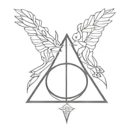 deathly hallows symbol tattoo design idea
