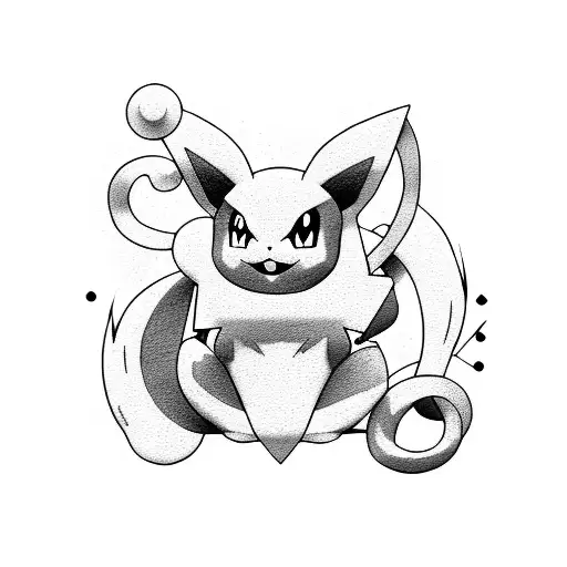 Mew Pokemon tattoo design idea