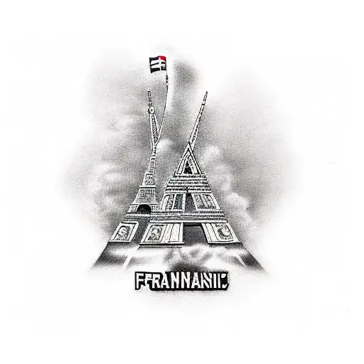 frankreich deutschland landesumrisse tattoo design idea