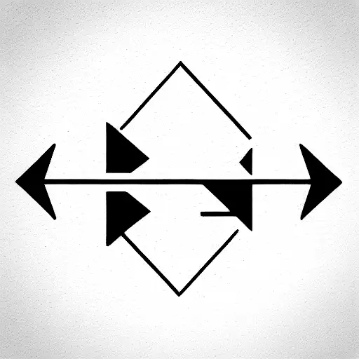 simple Arrow with gemini logo tattoo design idea