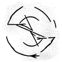 simple Arrow with gemini logo tattoo design idea